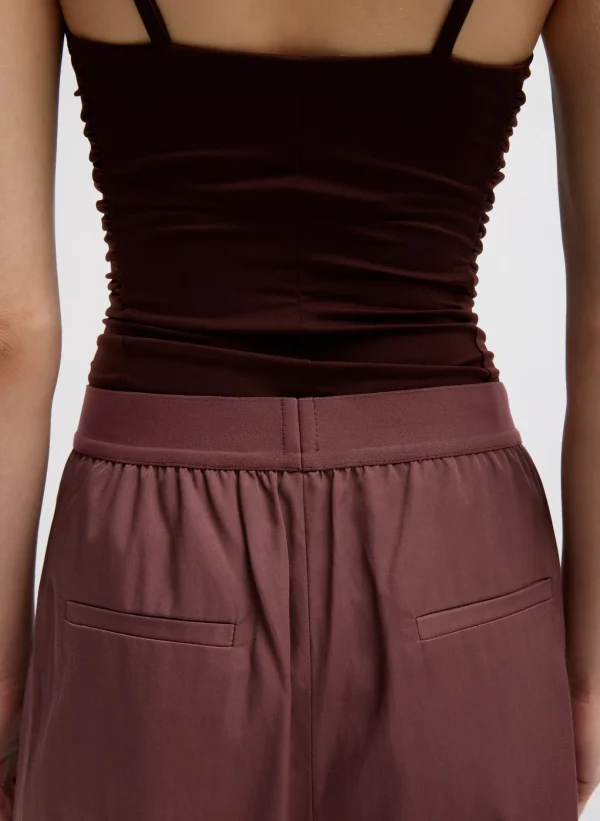 Tibi Drapey Suiting Marit Pull On Pant Cinnamon Online