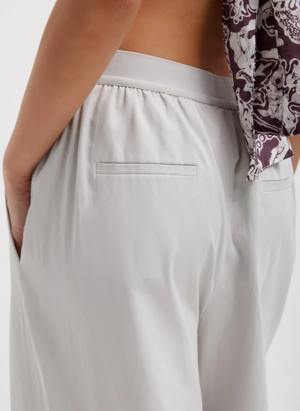 Tibi Drapey Suiting Marit Pull On Pant Stone New