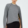 Tibi Feather Weight Cashmere Easy Cocoon Tunic Heather Grey Cheap