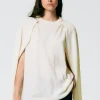 Tibi Feather Weight Cashmere Easy Cocoon Tunic Ivory Shop