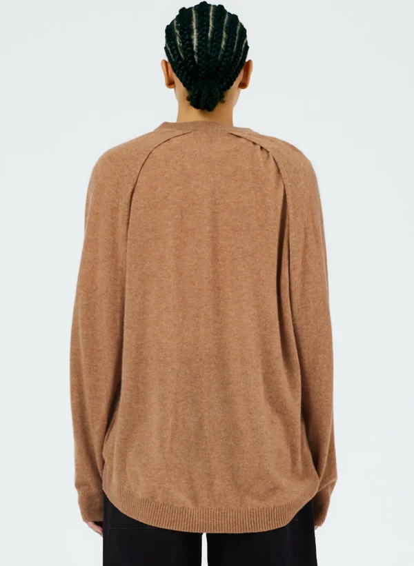 Tibi Feather Weight Cashmere Easy Cocoon Tunic Sand Hot