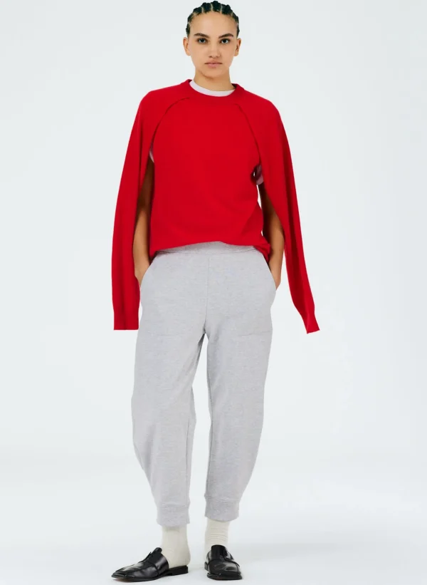 Tibi Feather Weight Cashmere Easy Cocoon Tunic Red Online