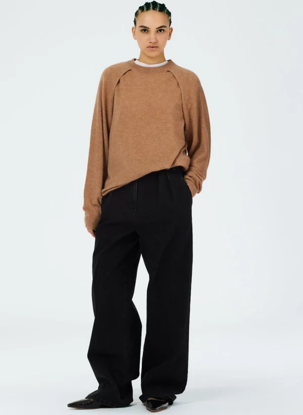 Tibi Feather Weight Cashmere Easy Cocoon Tunic Sand Hot
