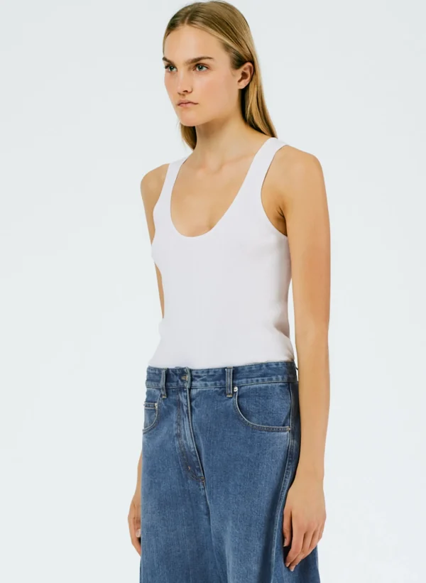 Tibi Giselle Tank Sweater White Shop