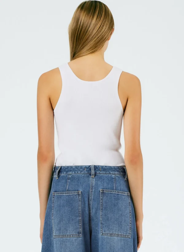Tibi Giselle Tank Sweater White Shop