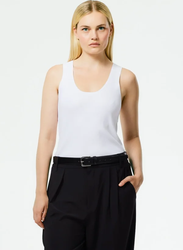 Tibi Giselle Tank Sweater White Shop
