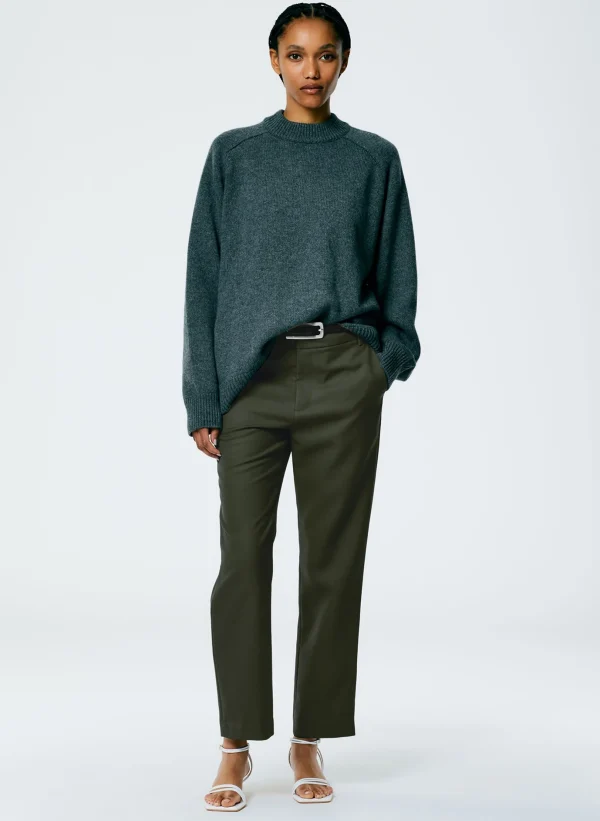 Tibi Grain De Poudre Lennon Ankle Pant Grey Pine Sale