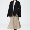 Tibi Grain De Poudre Liam Blazer With Slit Zipper Detail Black Cheap
