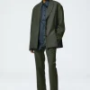 Tibi Grain De Poudre Liam Blazer With Slit Zipper Detail Grey Pine Sale