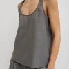 Tibi Grant Crossdye Suiting Tank Top Grey Multi Discount