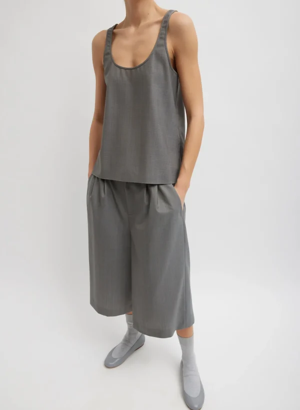 Tibi Grant Crossdye Suiting Tank Top Grey Multi Discount