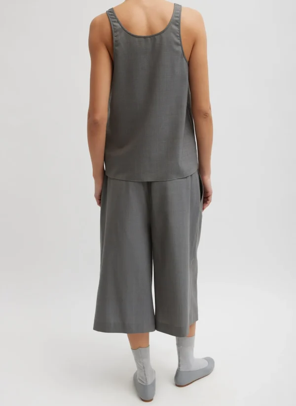 Tibi Grant Crossdye Suiting Tank Top Grey Multi Discount
