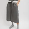 Tibi Grant Suiting Fold Over Long Short Grey Multi Clearance