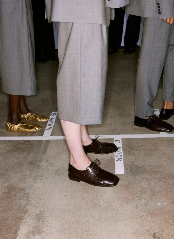 Tibi Grant Suiting Fold Over Long Short Grey Multi Clearance