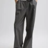 Tibi Grant Suiting Fold Over Trouser Grey Multi Best Sale