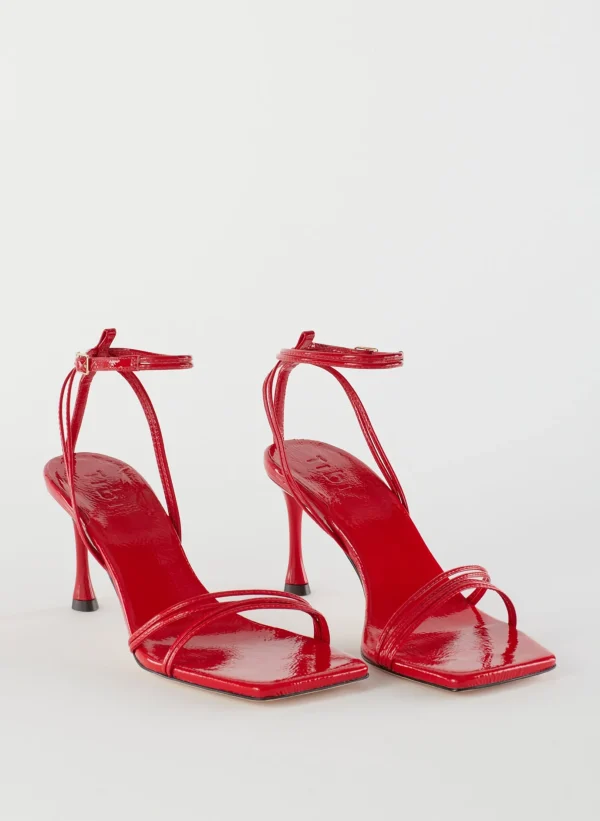 Tibi Guy Naplack Sandal Cherry Red Store