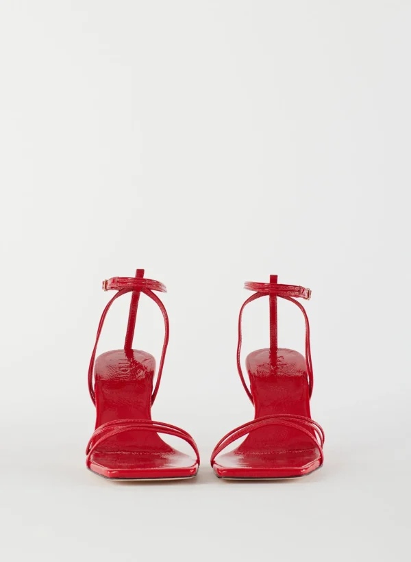 Tibi Guy Naplack Sandal Cherry Red Store