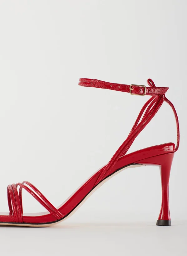 Tibi Guy Naplack Sandal Cherry Red Store