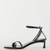 Tibi Harper Naplack Sandal Black Best