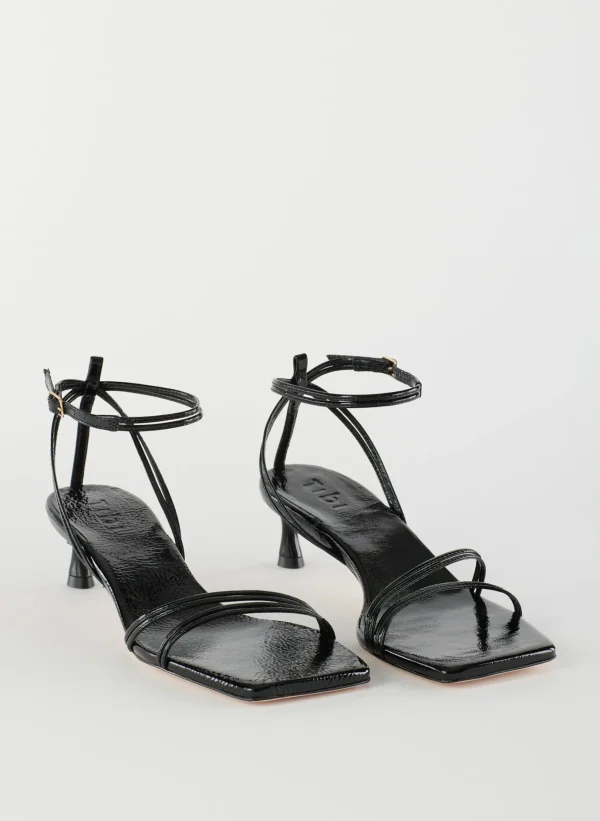 Tibi Harper Naplack Sandal Black Best