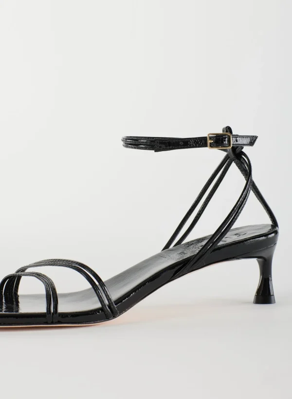 Tibi Harper Naplack Sandal Black Best