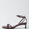 Tibi Harper Sandal Red Brown Hot