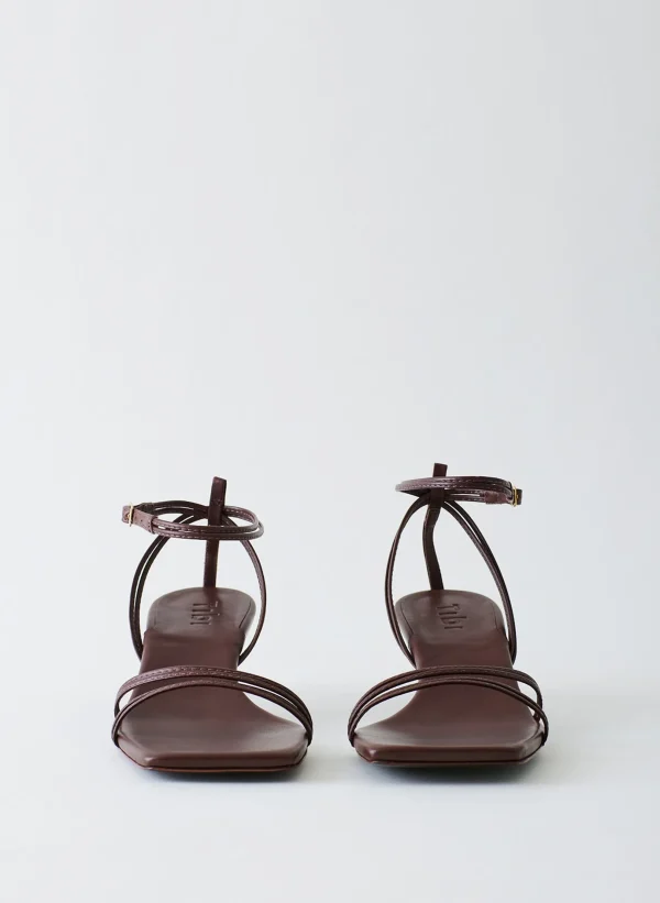 Tibi Harper Sandal Red Brown Hot