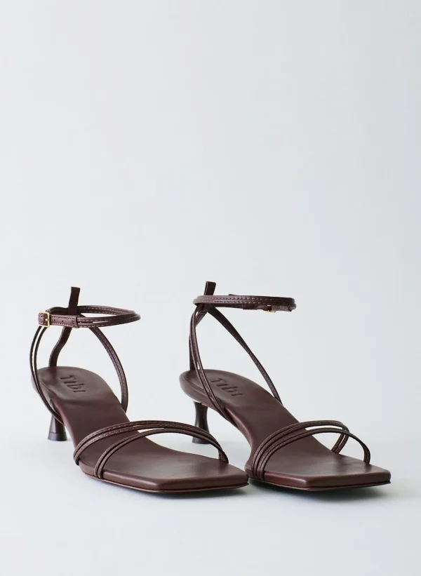 Tibi Harper Sandal Red Brown Hot