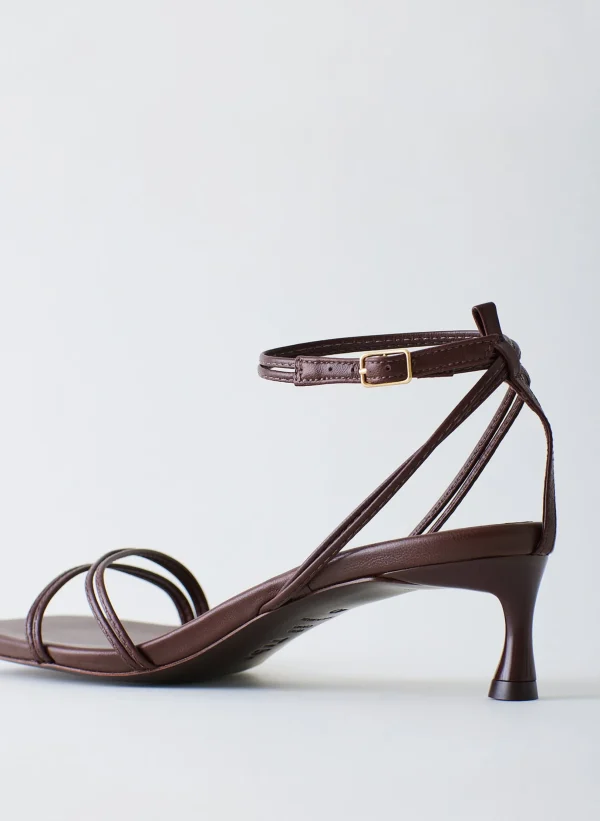 Tibi Harper Sandal Red Brown Hot