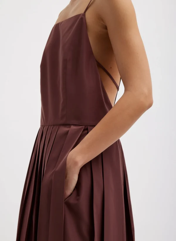 Tibi Italian Sporty Nylon Overall Dress Cinnamon Shop