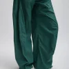 Tibi Italian Sporty Nylon Winslow Pant Dark Hunter Green Cheap
