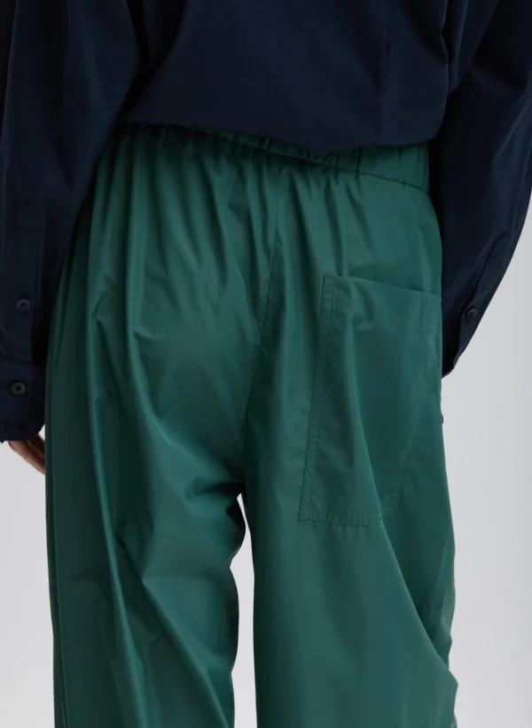 Tibi Italian Sporty Nylon Winslow Pant Dark Hunter Green Cheap