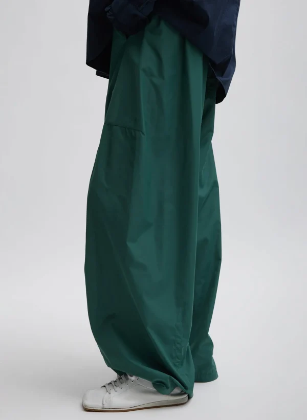 Tibi Italian Sporty Nylon Winslow Pant Dark Hunter Green Cheap