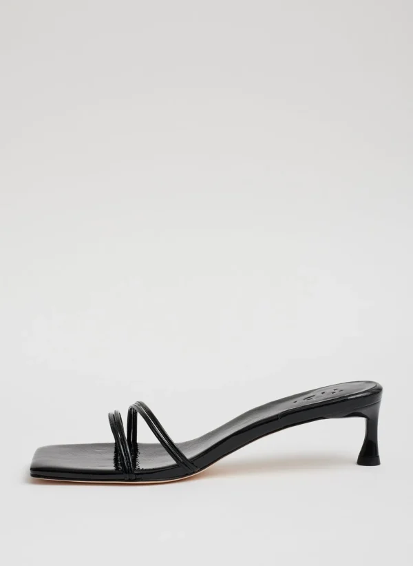Tibi Jim Naplack Sandal Black Store