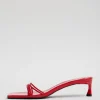 Tibi Jim Naplack Sandal Cherry Red Best Sale