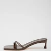 Tibi Jim Naplack Sandal Brown Sale