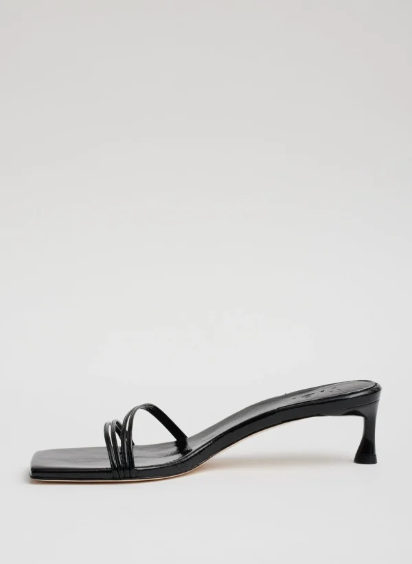 Tibi Jim Naplack Sandal Black Store