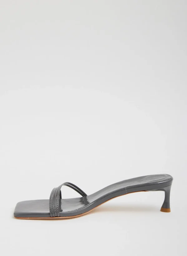 Tibi Jim Naplack Sandal Grey Clearance
