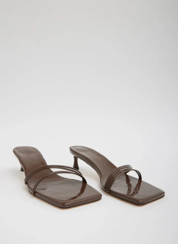 Tibi Jim Naplack Sandal Brown Sale
