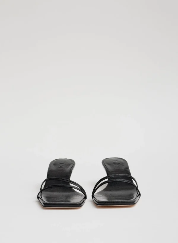 Tibi Jim Naplack Sandal Black Store