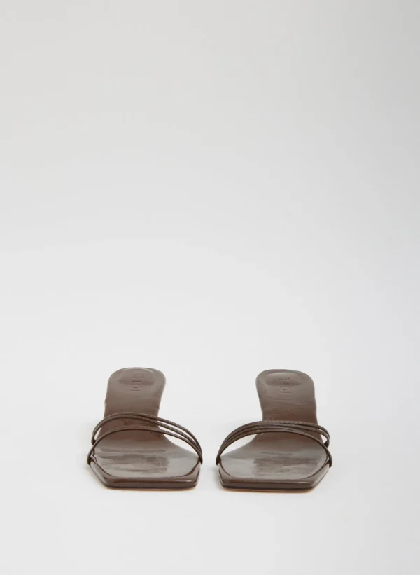 Tibi Jim Naplack Sandal Brown Sale