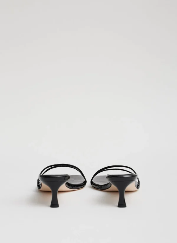 Tibi Jim Naplack Sandal Black Store