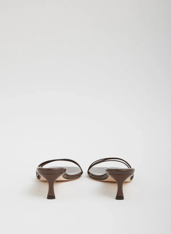 Tibi Jim Naplack Sandal Brown Sale