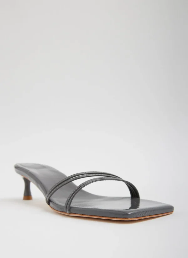 Tibi Jim Naplack Sandal Grey Clearance