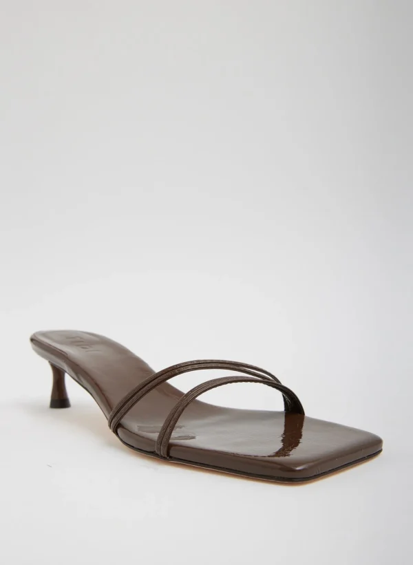 Tibi Jim Naplack Sandal Brown Sale