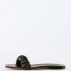 Tibi Jordan Nappa Sandal Brown Sale