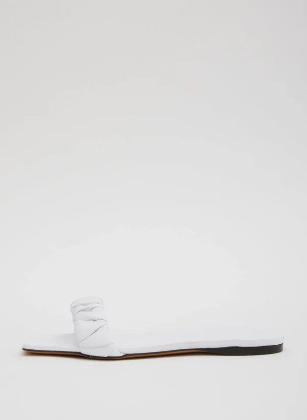 Tibi Jordan Nappa Sandal Optic White Best Sale
