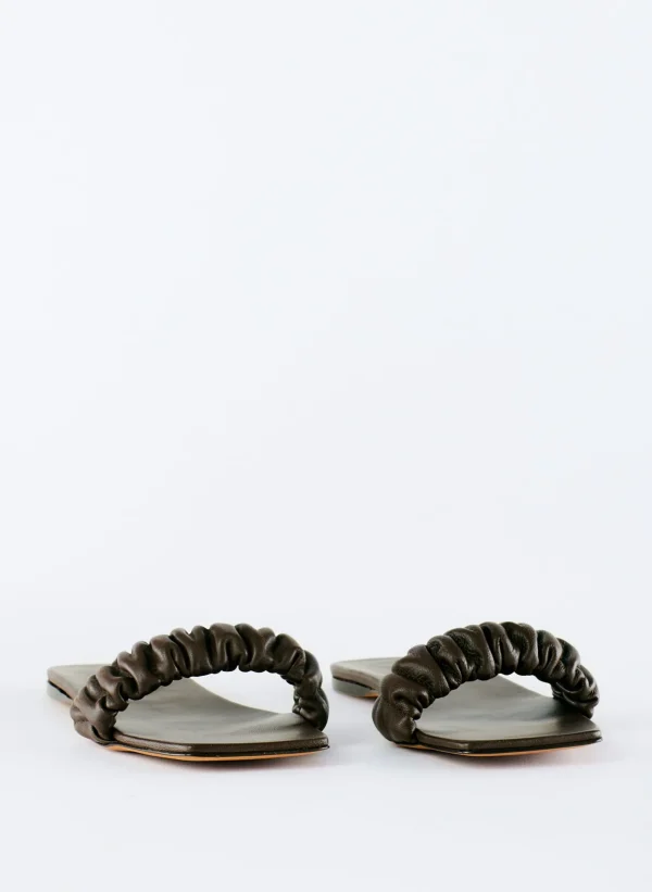 Tibi Jordan Nappa Sandal Brown Sale