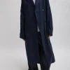 Tibi Lancaster Trench Navy Discount
