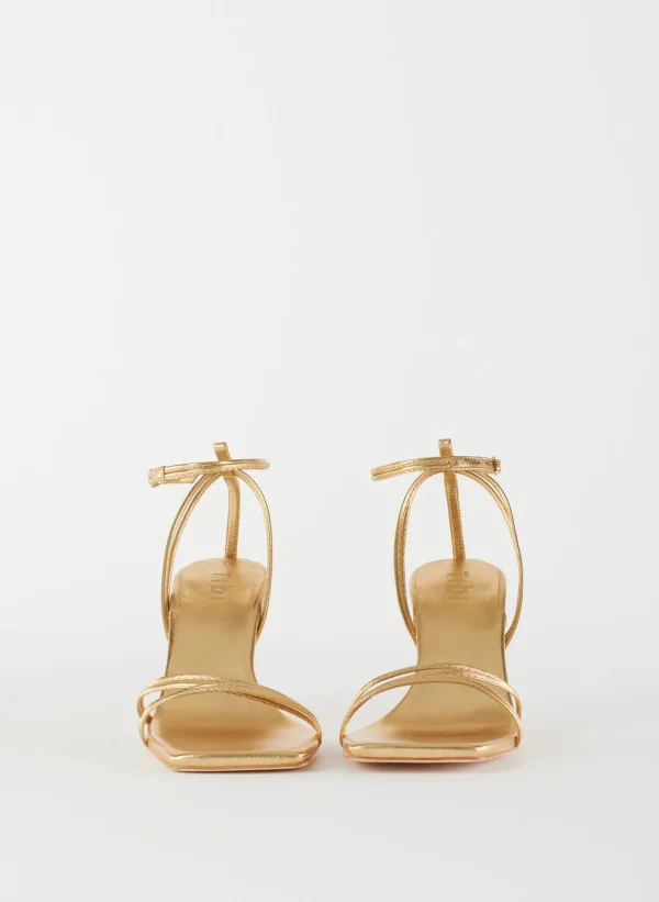 Tibi Metallic Nappa Guy Sandal Gold Sale